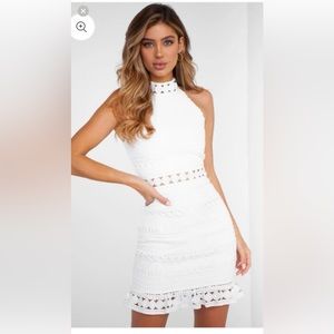 TwoSisters White Mini Dress!perfect for Bachelorette Party /Bridal Shower